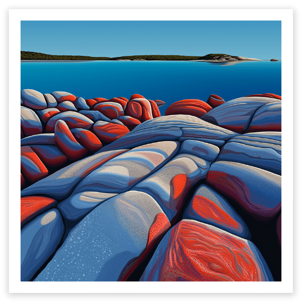 art print of Bay of Fires, Tasmania, Australia