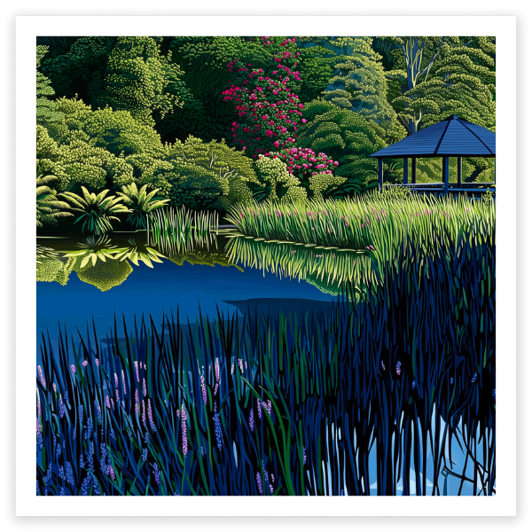 art print of dandenong botanic gardens, Victoria, Australia