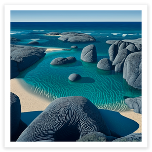 art print of elephant rocks, western australia