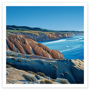 art print of cliffs and sea at Fleurieu Peninsula, South Australia