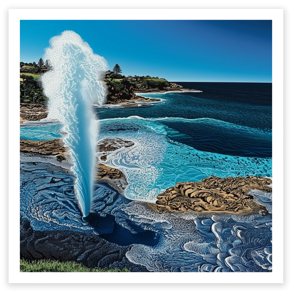 art print of kiama blowhole, NSW south coast, Australia