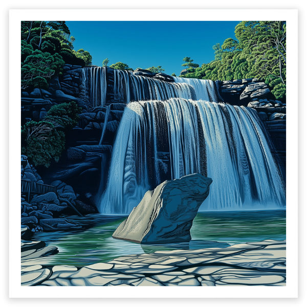 art print of mackenzie waterfall, victoria, australia