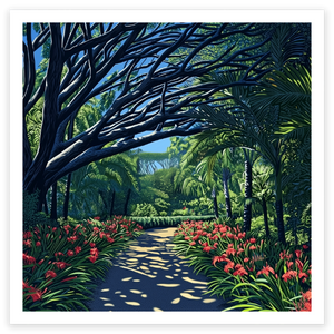 art print of royal botanic gardens, sydney, Australia