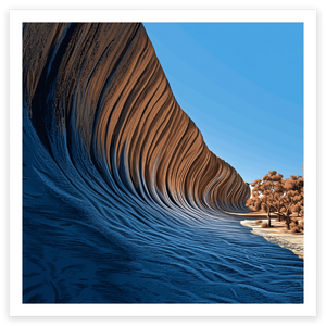 art print of wave rock, western australia