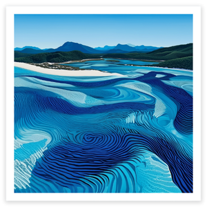 art print of whitehaven beach, queensland, australia